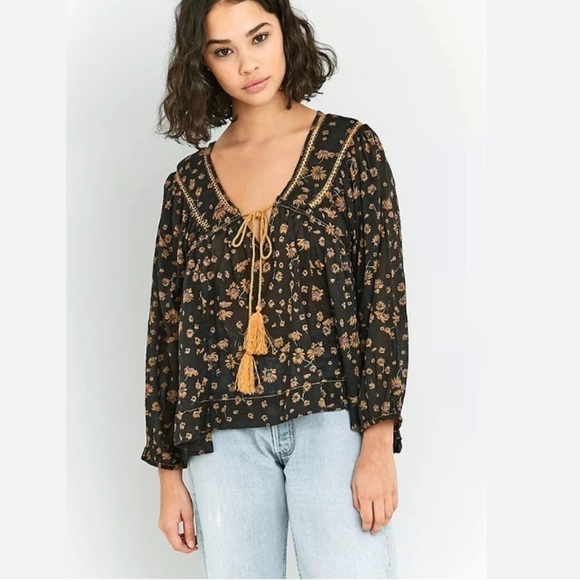 Free People Never A Dull Moment Floral Blouse - Picture 1 of 7